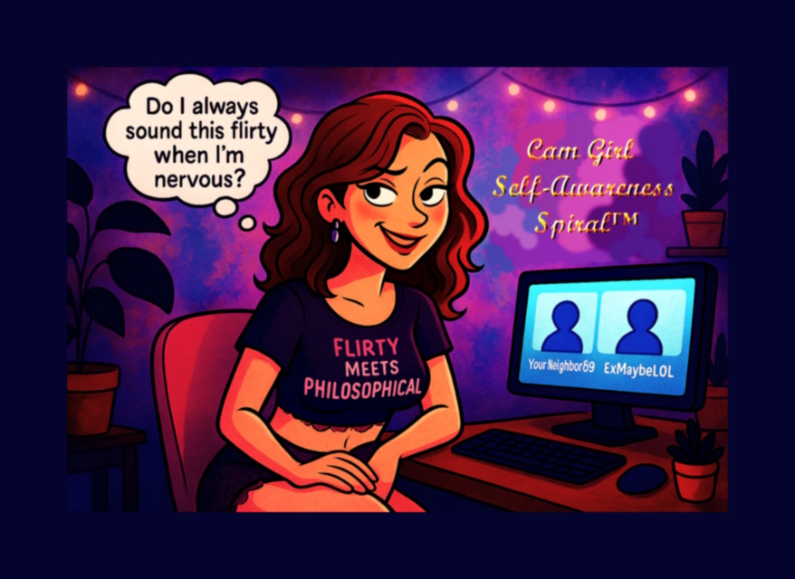 The Art of Being Stared at While Overthinking Everything Camming-camgirl wonders if she is too flirty when nervous